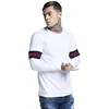 2019 Autumn Striped Colors Patchwork Casual Long Sleeve Mens T-Shirt Fashion New Street Mens T-Shirt