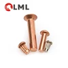 Custom Pan Head Copper Solid Rivets, Solid Steel Dome Head Rivets, Brazier Head Solid Aluminum Rivets