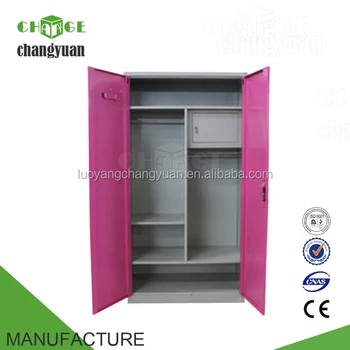 Cheap Double Door Steel Godrej Clothing Storage Self Assembly