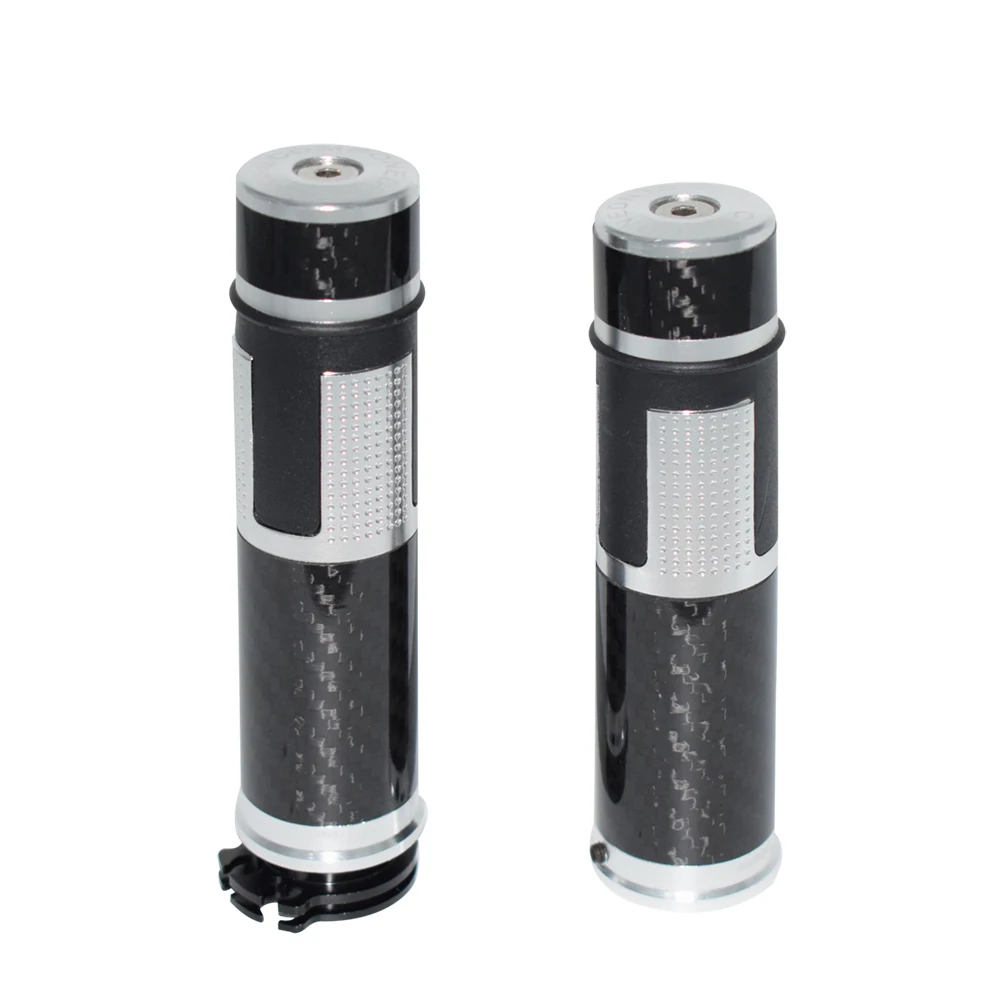 Carbon Fibre Style Motorcycle Handlebar Grips 7/8'' 22mm Aluminum Alloy