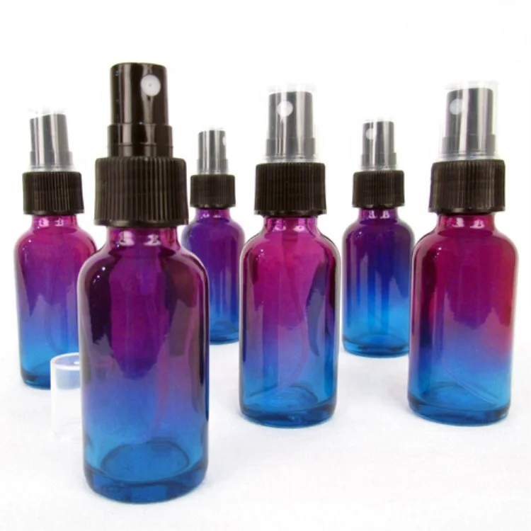 purple glass spray bottles