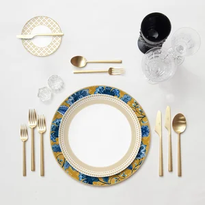 garden plates and cutlery