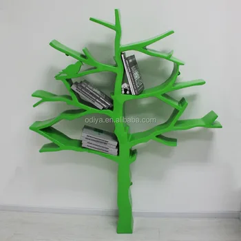 Fiberglass Tree Shaped Colorful Bookshelf Buy Modern Tree