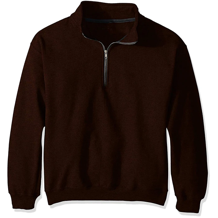 100 cotton quarter zip sweatshirt