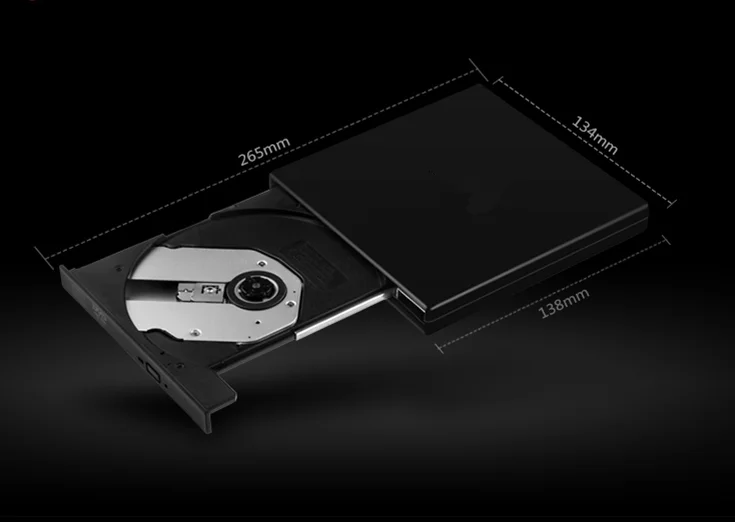 Top Selling External Usb 2.0 Slim Enclosure Case For Cd Dvd Rw Laptop