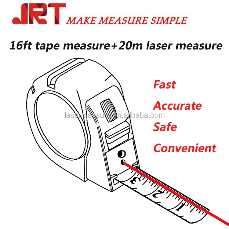 16ft 2 function in 1 Lazer Tape Measure, View Lazer Tape Measure, JRT