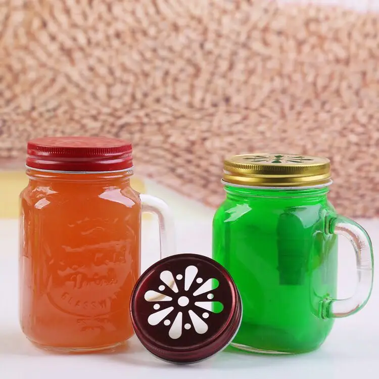 Factory Wholesale 400ml Glass Mason Jar With Handle For Drinking In China Buy 400ml Glass 8148