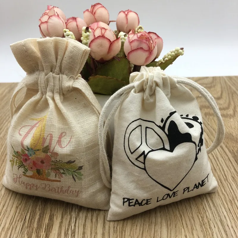 Personalized Drawstring Cotton Muslin Bag For Jewelry Buy