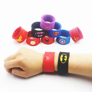 Download Wholesale Rubber Slap Wristband Superhero Bracelet Captain ...