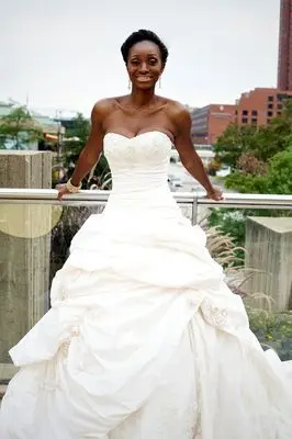 H051 Custom Made African Black Women Sweetheart White Gorgeous