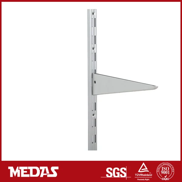 Wall Slotted Channel Upright With Clothes Rail Bracket For Shelves