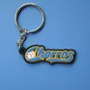 Letters Shape Soft Pvc Keychain With Big Split Ring For Business Promotion