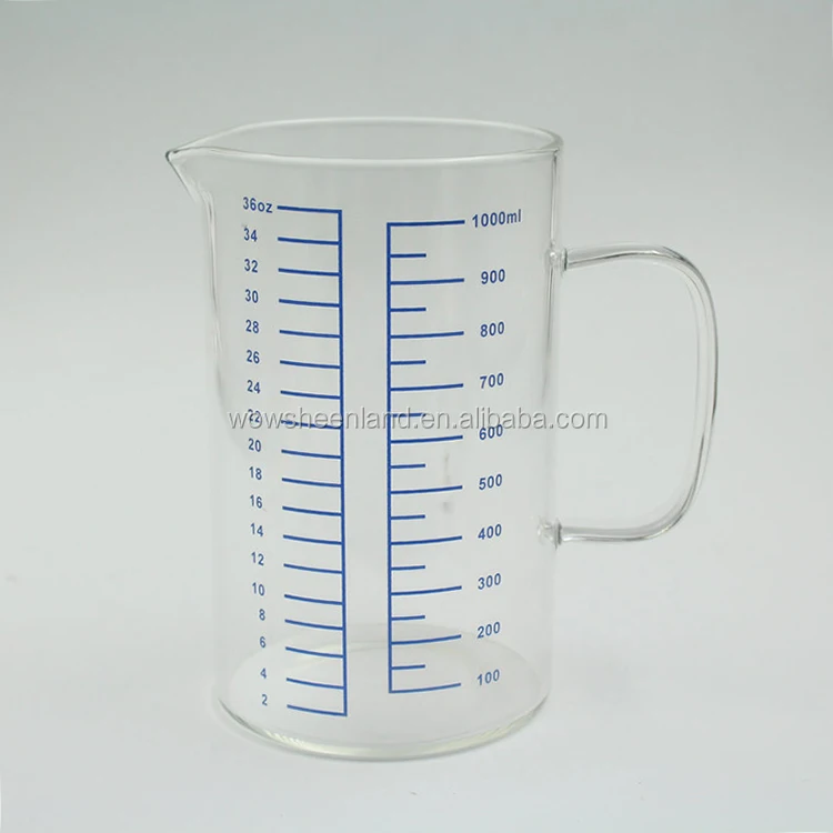 36oz Water Bottle 1000ml Measure Glass Measuring Drinking Cup - Buy