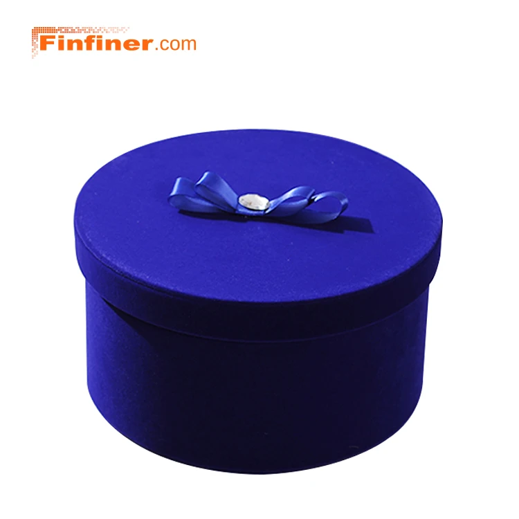 Black High Quality Luxury Round Hat Flower Paper Packaging Boxes