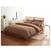 Factory direct solid color four-piece cotton thickening sanding student dormitory three-piece bedding wholesale