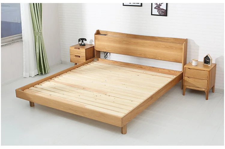 Bed Room Set Modern Adult Loft Wooden Bed With Socket - Buy Wooden Bed 