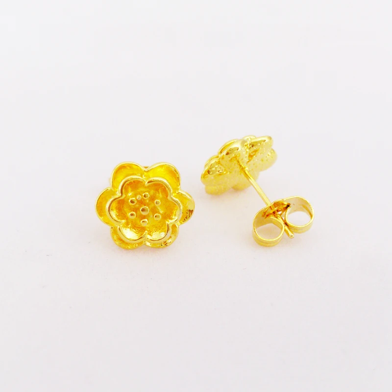 24k Gold Stud Earrings Find Deals On Get Quotations Whole 2017 New Arrival 24k Gp Earrings Flower Stud Gold For Women Hot