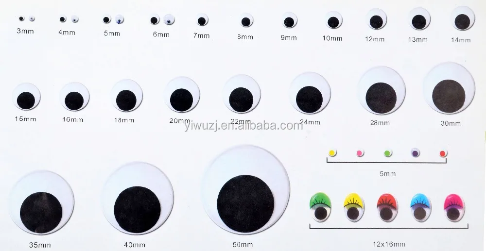 Cartoon Round Safety Eyes, 18mm Safety Eyes, 23mm Safety Eyes, 18mm  Pupils