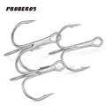 100pcs Lot Fishing Hook White Overstriking Antirust Treble Hooks Fishhook Tackle Triple Hook Free Shipping