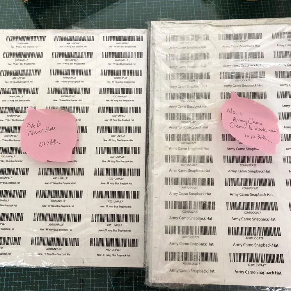 Custom Printing Waterproof Adhesive Fba Labels Barcode Amazon Stickers ...