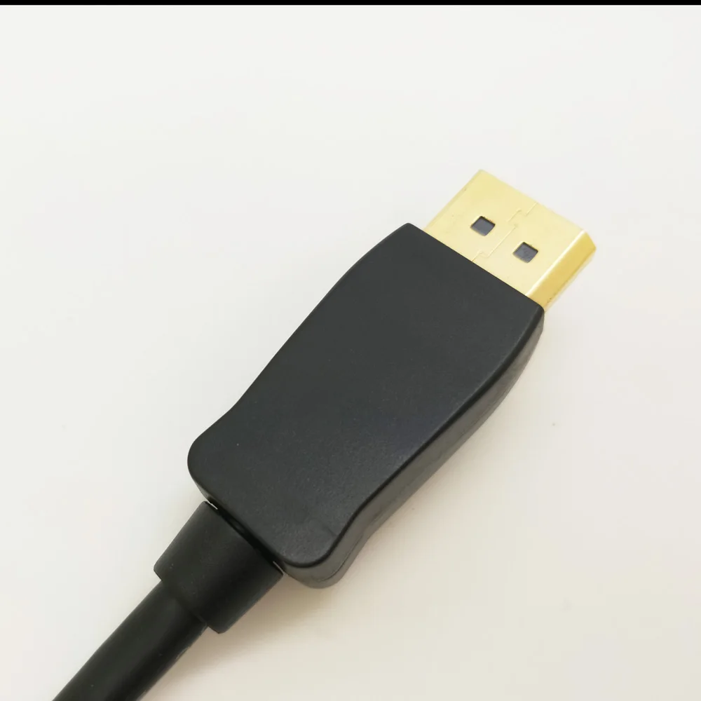 مطلية بالذهب DisplayPort إلى ديسبلايبورت كابل 6 أقدام - 4K قرار جاهز (DP لموانئ دبي كابل) أسود