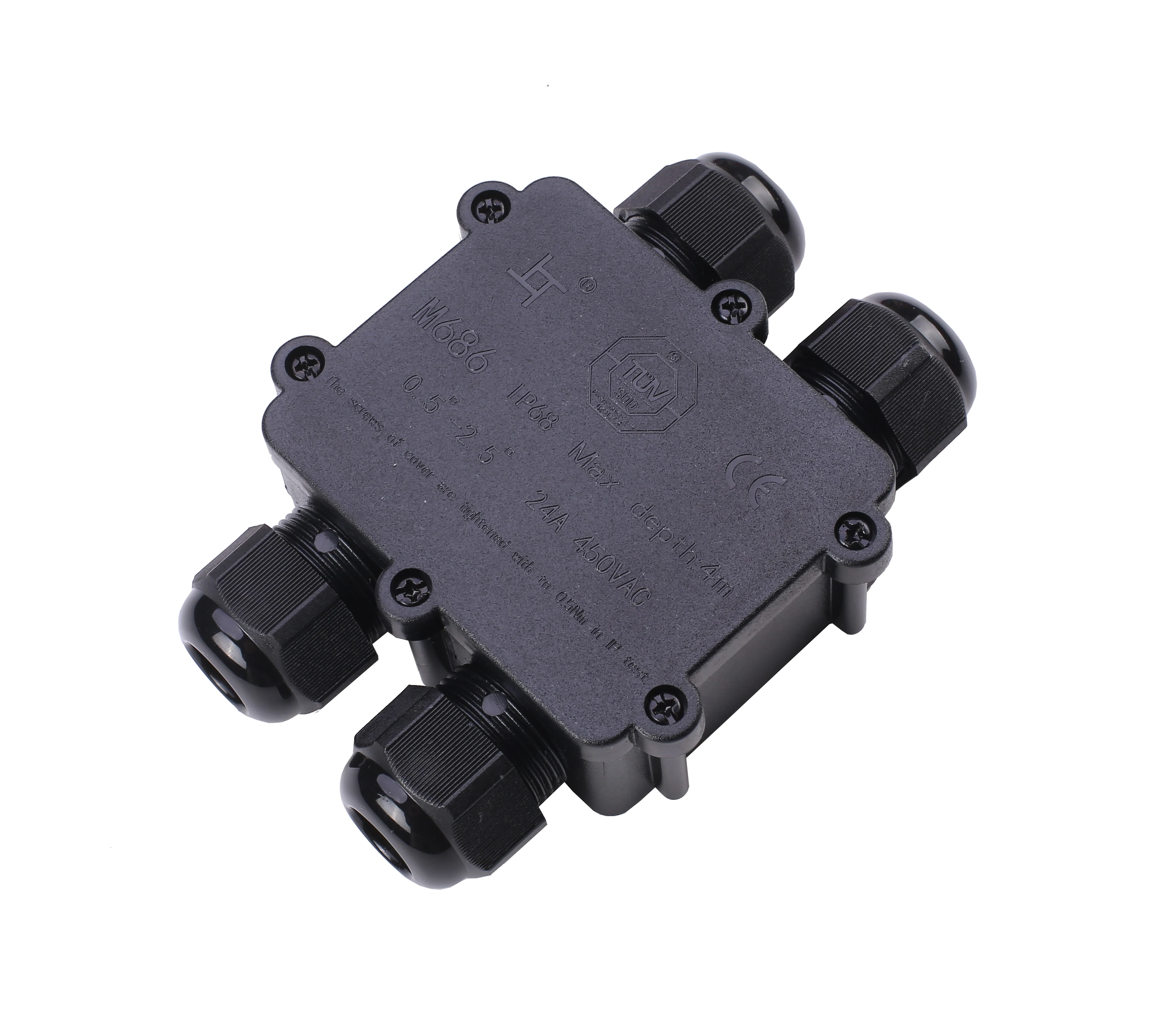 24a 450v Ip68 H Type 4 Way Underwater Waterproof Junction Box With M25 ...