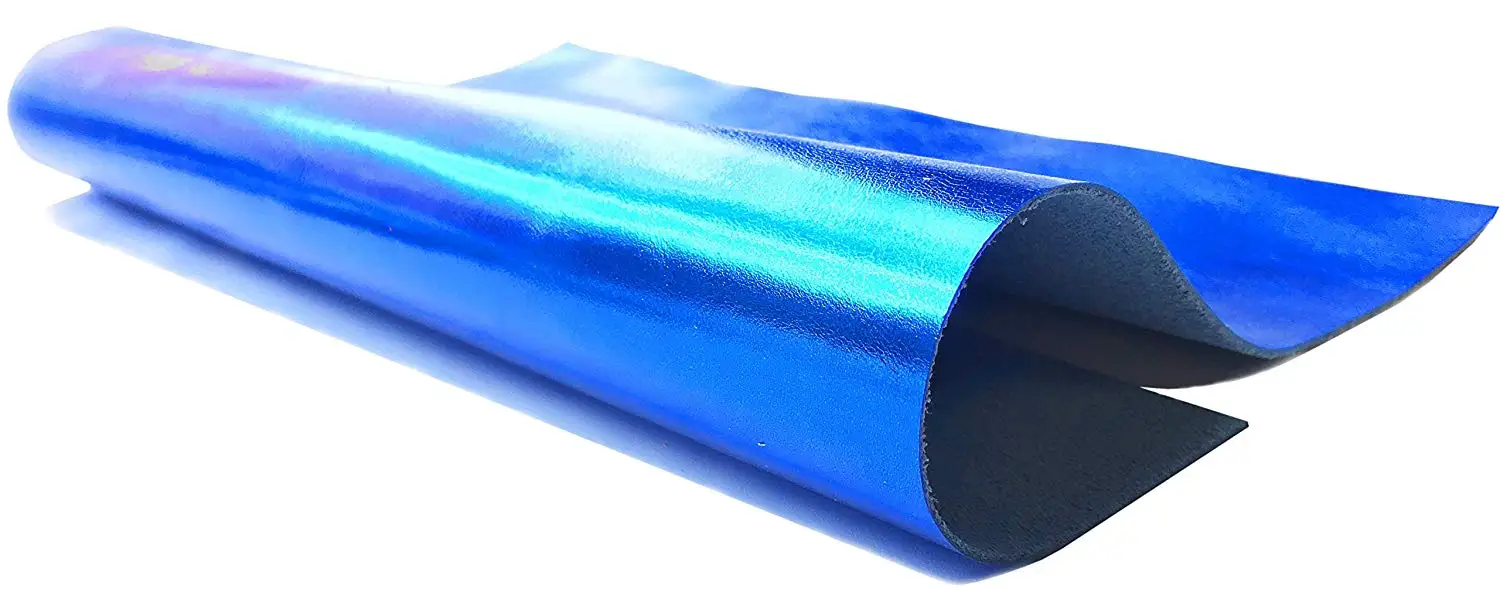 Genuine Leather Metallic Leather Skin:Royal Blue Leather for Crafts-10x10in/~2oz