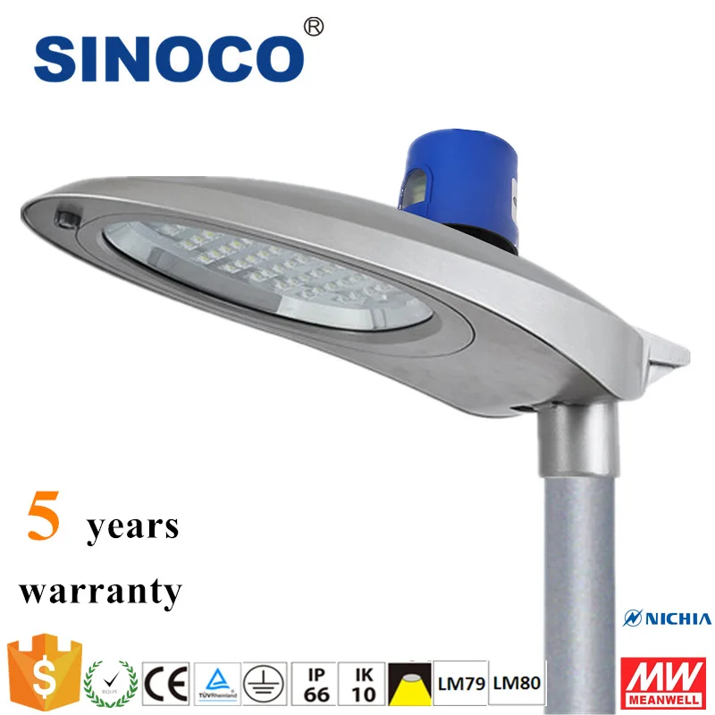 CE RoHS TUV CB Certified 30-150W 150lm/W LED Street Light with Intelligent Control System