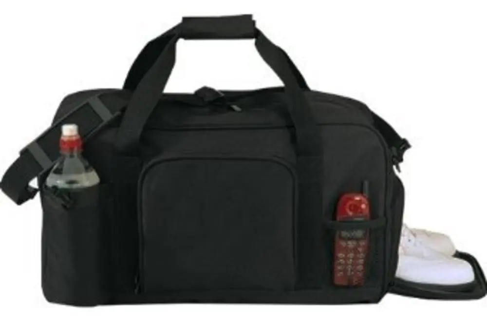 The Gym Bag With Water Bottle Holder And Mesh Phone Pouch Side Shoe