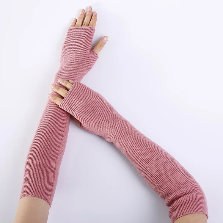 Womens cashmere striped gloves