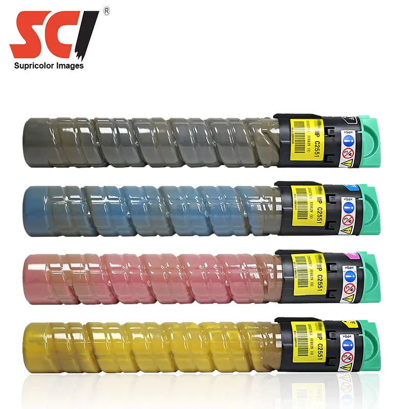 C2551 Copier Toner Cartridge 4-Color high-Capacity consumable-4colors Compatible with Ricoh Aficio MPC 2031 C2531 C2531 C2051