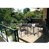 Cafe/ Restaurant/Hotel/Resort synthetic wicker coffee table and chair poly rattan furniture set