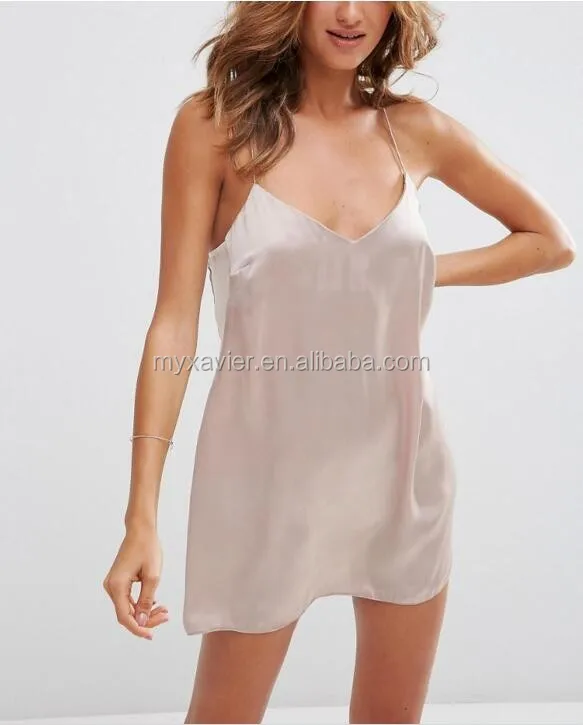 Sexy Night Dress For Women Cami Sleeves And V Neckline
