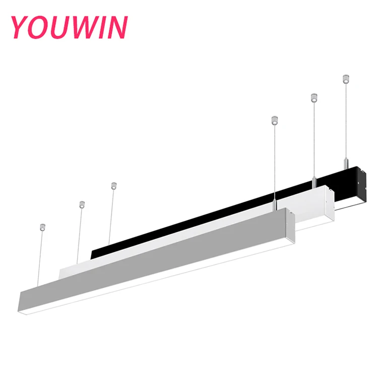 Youwin10 20w 40w 60w 80w tube fixture led hanging office lighting led linear lighting fixture