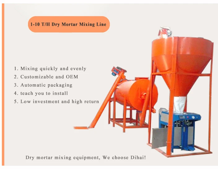 Dry Mix Mortar Production Line Tile Adhesive Grout Making Dry Mortar
