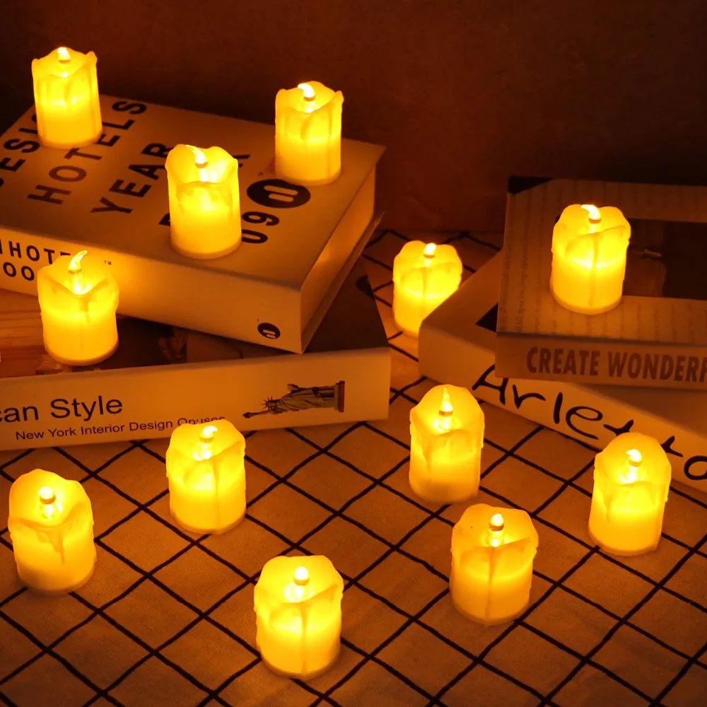 Newest Mini Led Tea Light Candle For Decoration Transparent Wick Tea