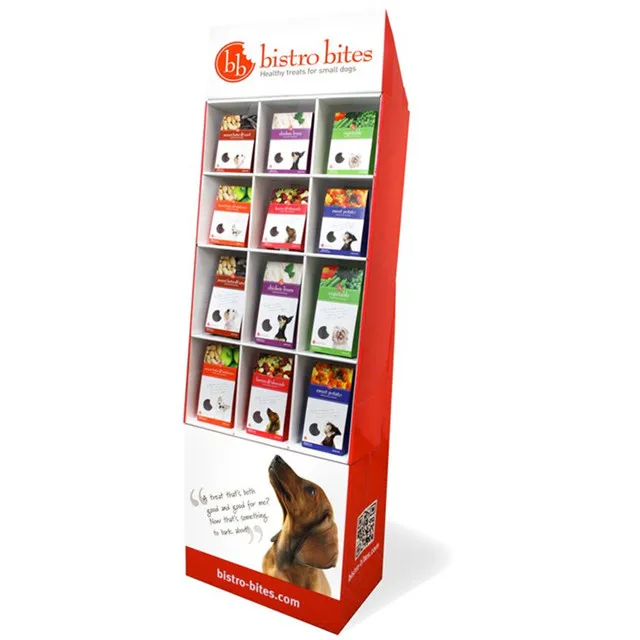 Supermarket floor paper display rack potato chips food display rack store corrugated cardboard display rack 6