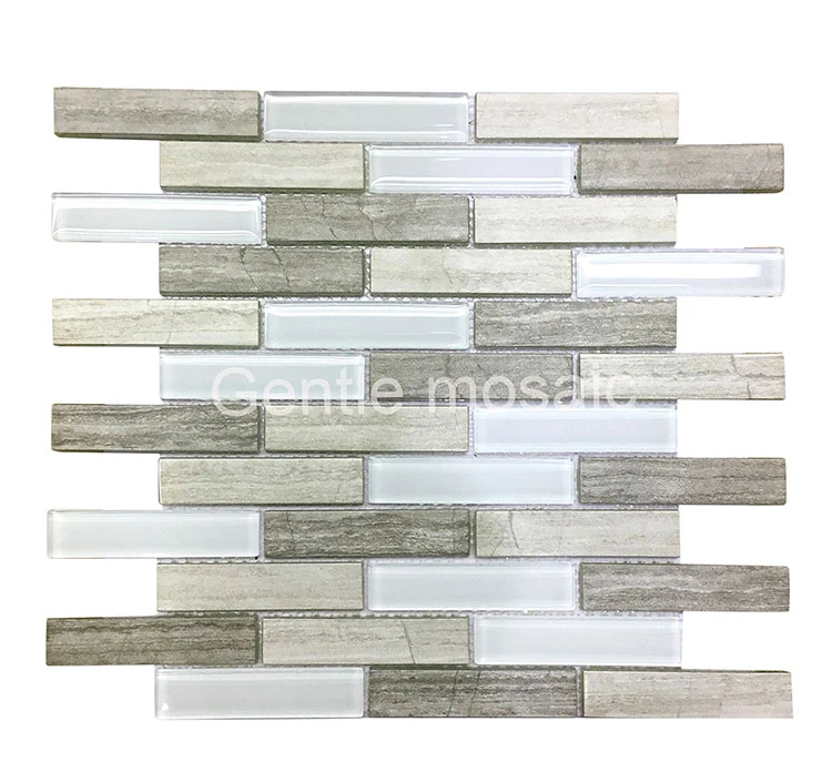 Decorative Tile Strips Mosaic For Backsplash Bathroom / Commercial