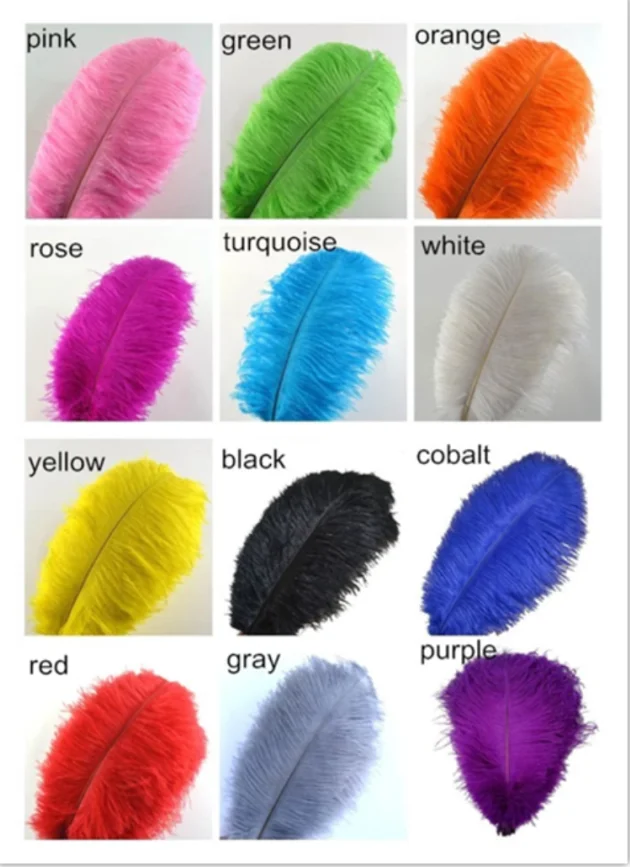 dance show long dyed color large pink ostrich feather fan