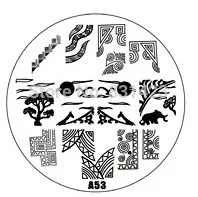 2015 new A Series A53 Nail Art Polish DIY Stamping Plates Image Templates Nail Stamp Stencil