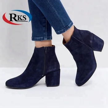 navy blue suede boots ladies