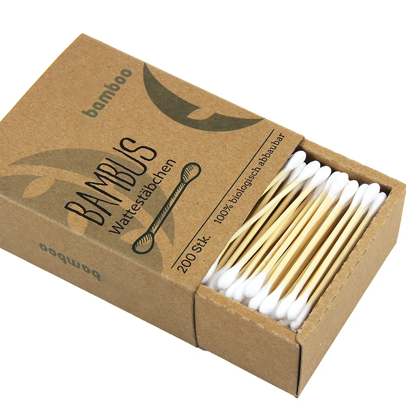 200pcs Double Head Ear Clean Buds Bamboo Stick Cotton Swabs Buy