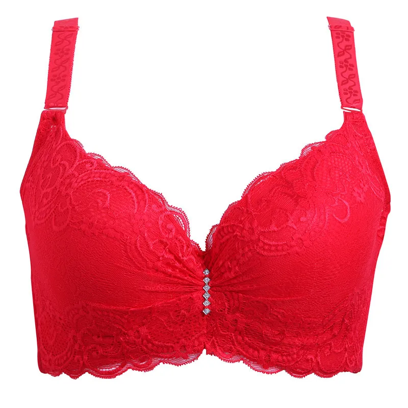 Lace Sexy Adjustable Plus Size Gathered Bra Women Busty Bra - Buy Lace ...