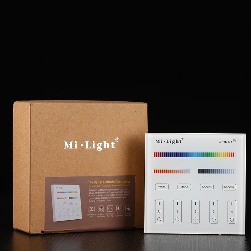 Mi Light T1 T2 T3 T4 Panel Remote Controller 24g Wireless 4 Zone Rf Dimmable Dimmer Remote 2408