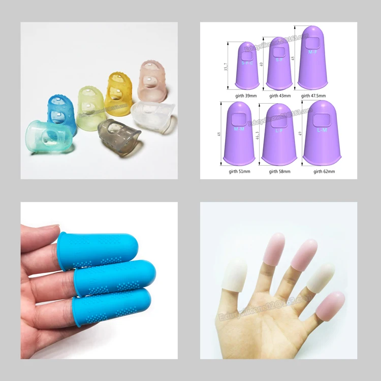 New Product 2019 Reusable Finger Tip Gloves Silicone Finger Protector For Typing Finger Cover