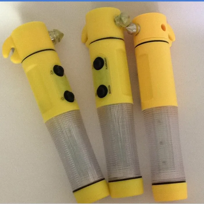 Emergency Car Window Safety Hammer Beacon Light Common Flash Light Safety Belt Cutter