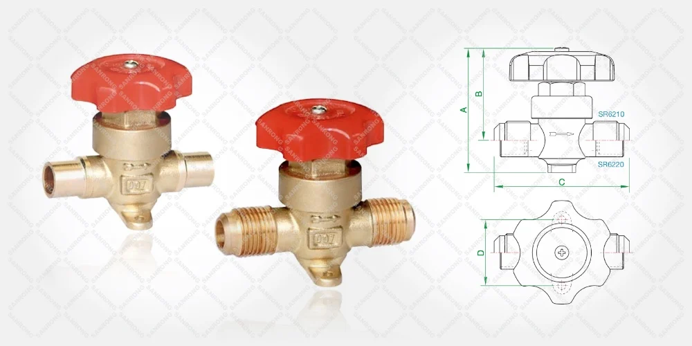 Sanrong Manual Diaphragm Refrigerator Stop Valve,Air Conditioner Globe