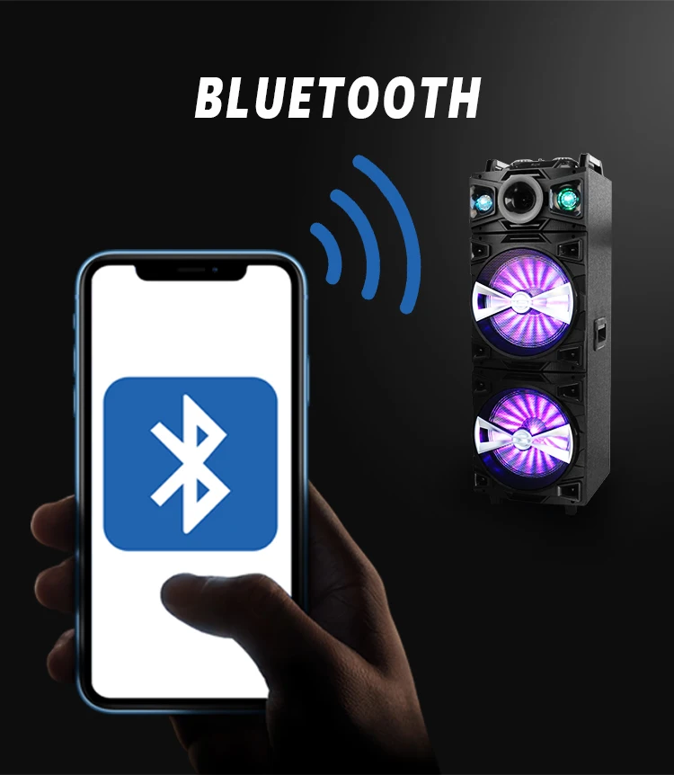 LED LIGHT portable trolley speaker portable audio speaker - ANKUX.COM