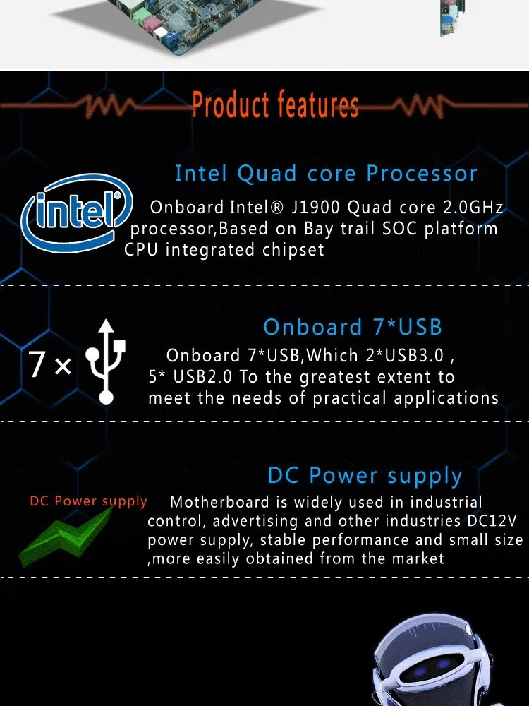 Itxm50_2l Mainboard Dc 12v Input Dual Nic J1900 Mini Itx Mainboard