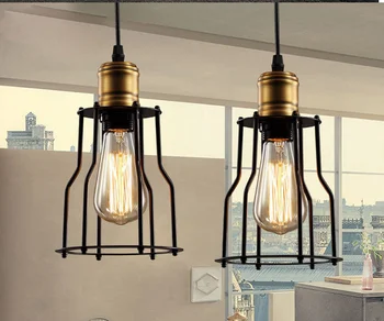 Loft Pendant Lights American Vintage Bar Restaurant Lamps Loft Pendant Lights American Vintage Bar Restaurant Lamps Black E27 110v 220v Antique